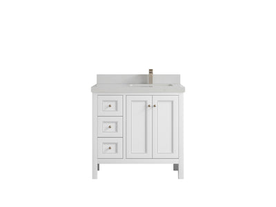 Nashville 36 in. W x 22 in. D Right Offset Sink Bathroom Vanity - Willow Bath and Vanity