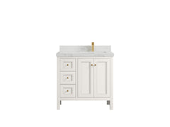 Nashville 36 in. W x 22 in. D Right Offset Sink Bathroom Vanity - photo 35