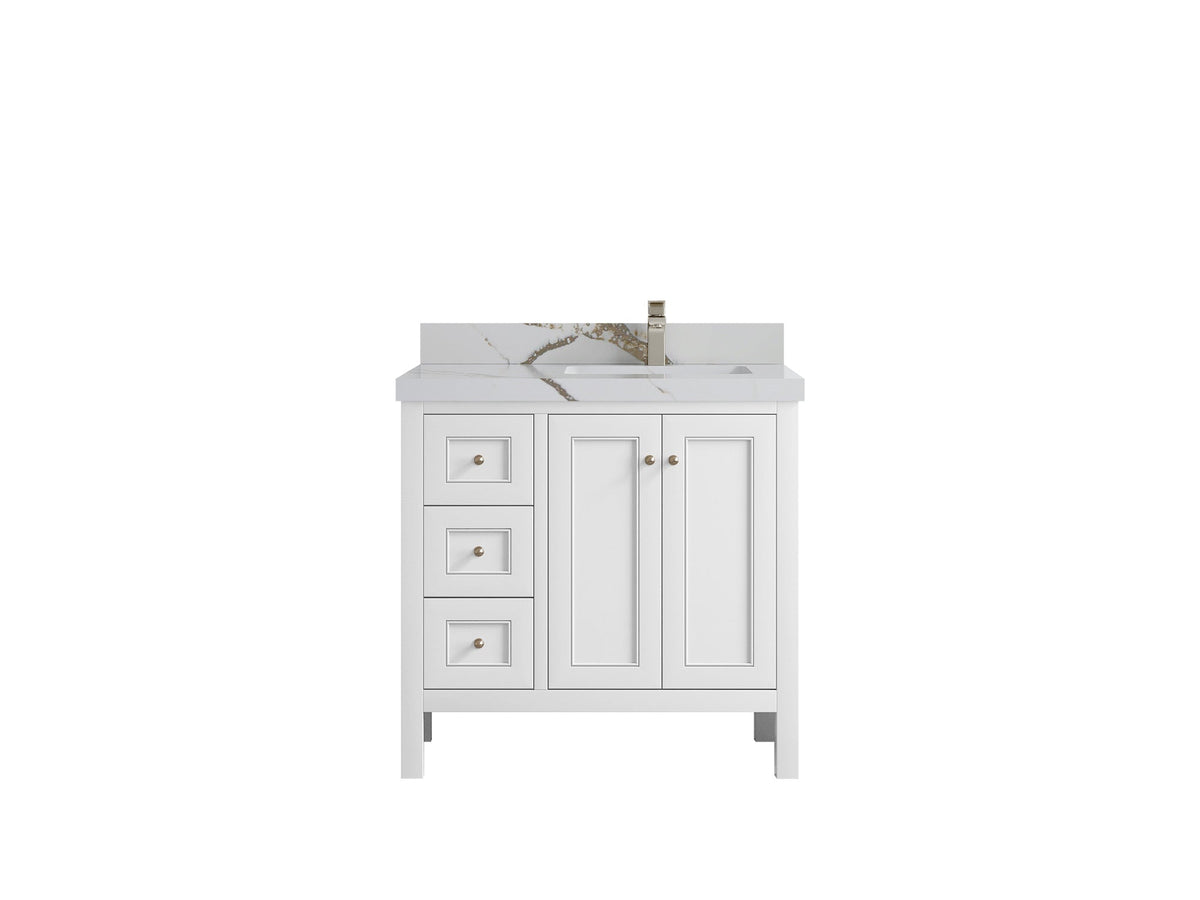 Nashville 36 in. W x 22 in. D Right Offset Sink Bathroom Vanity - Willow Bath and Vanity