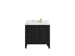 Nashville 36 in. W x 22 in. D Right Offset Sink Bathroom Vanity - photo 45
