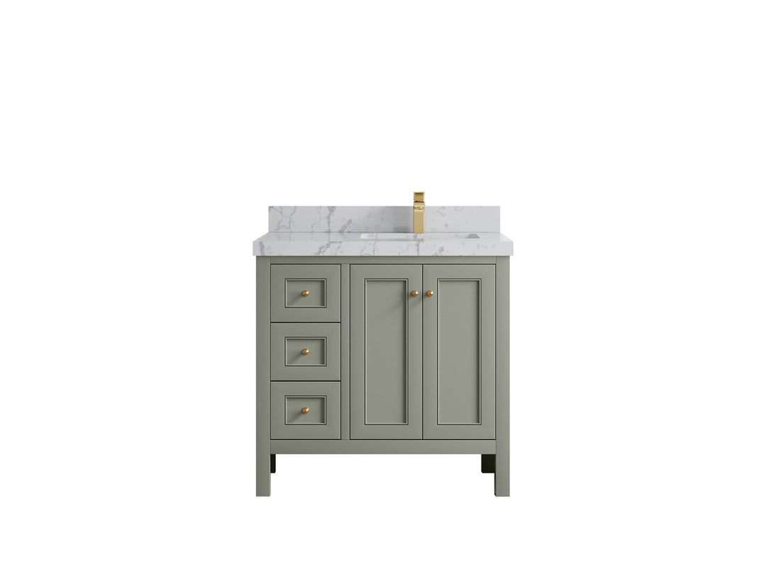 Nashville 36 in. W x 22 in. D Right Offset Sink Bathroom Vanity - Willow Bath and Vanity
