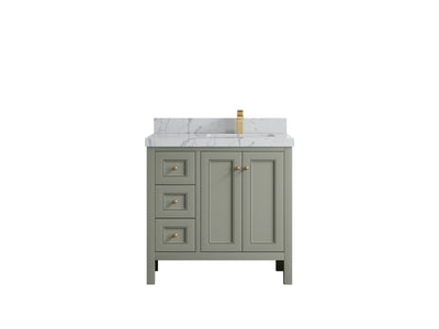 Nashville 36 in. W x 22 in. D Right Offset Sink Bathroom Vanity - Willow Bath and Vanity