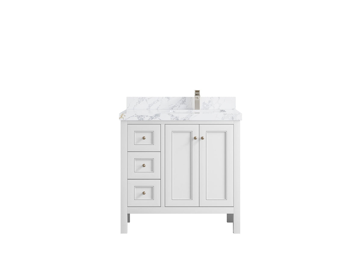 Nashville 36 in. W x 22 in. D Right Offset Sink Bathroom Vanity - Willow Bath and Vanity