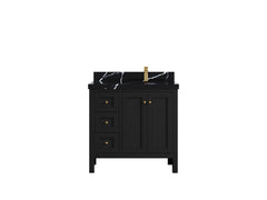 Nashville 36 in. W x 22 in. D Right Offset Sink Bathroom Vanity - photo 35
