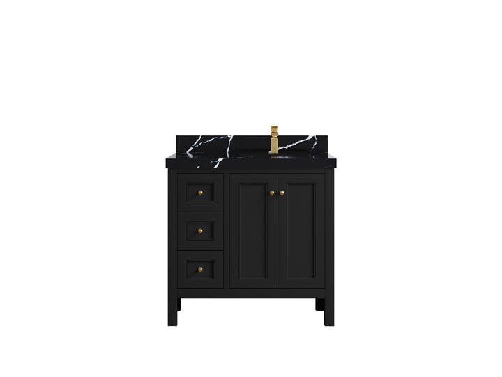 Nashville 36 in. W x 22 in. D Right Offset Sink Bathroom Vanity - photo 35