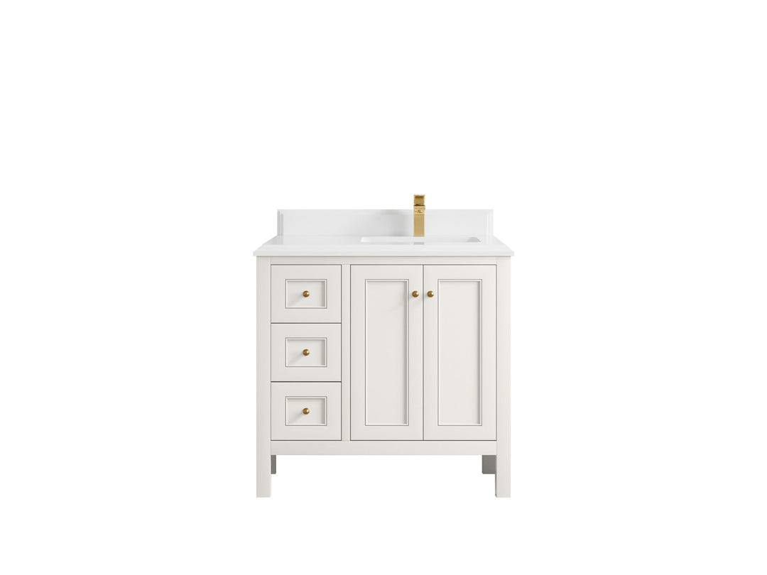 Nashville 36 in. W x 22 in. D Right Offset Sink Bathroom Vanity - Willow Bath and Vanity