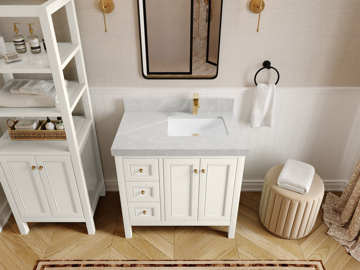 Nashville 36 in. W x 22 in. D Right Offset Sink Bathroom Vanity - photo 14