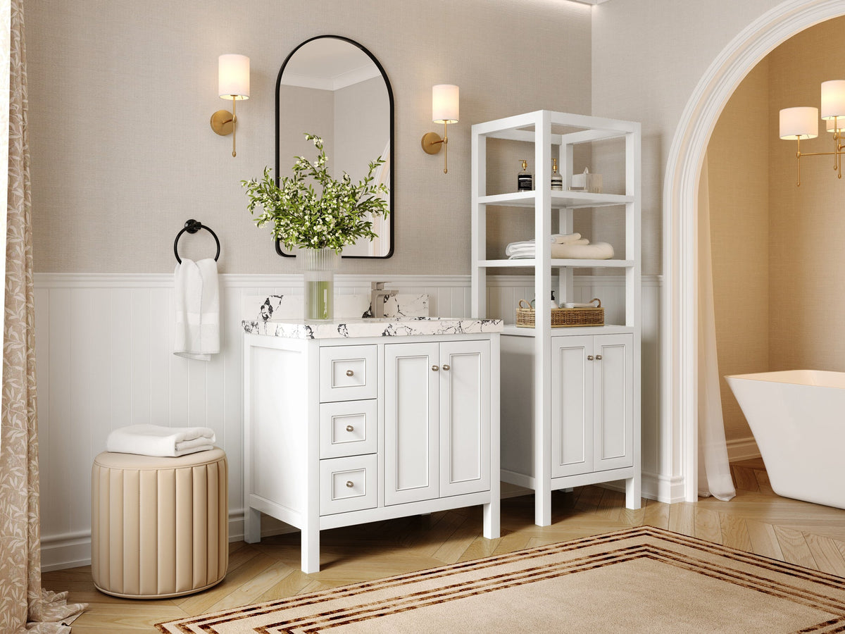 Nashville 36 in. W x 22 in. D Right Offset Sink Bathroom Vanity - Willow Bath and Vanity