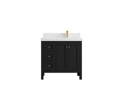 Nashville 36 in. W x 22 in. D Right Offset Sink Bathroom Vanity - photo 29
