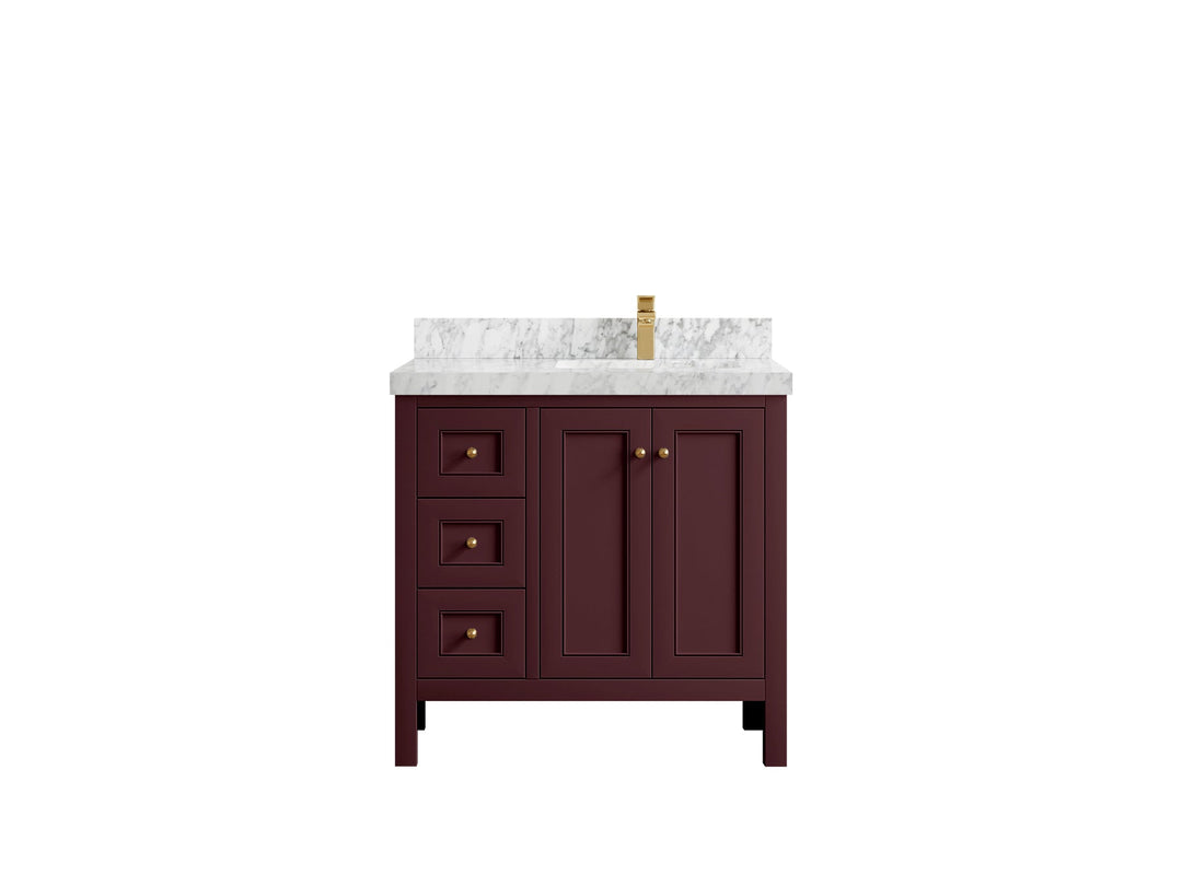 Nashville 36 in. W x 22 in D Right Offset Sink Bathroom Vanity - Willow Bath and Vanity