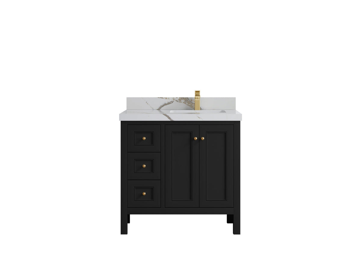 Nashville 36 in. W x 22 in. D Right Offset Sink Bathroom Vanity - Willow Bath and Vanity
