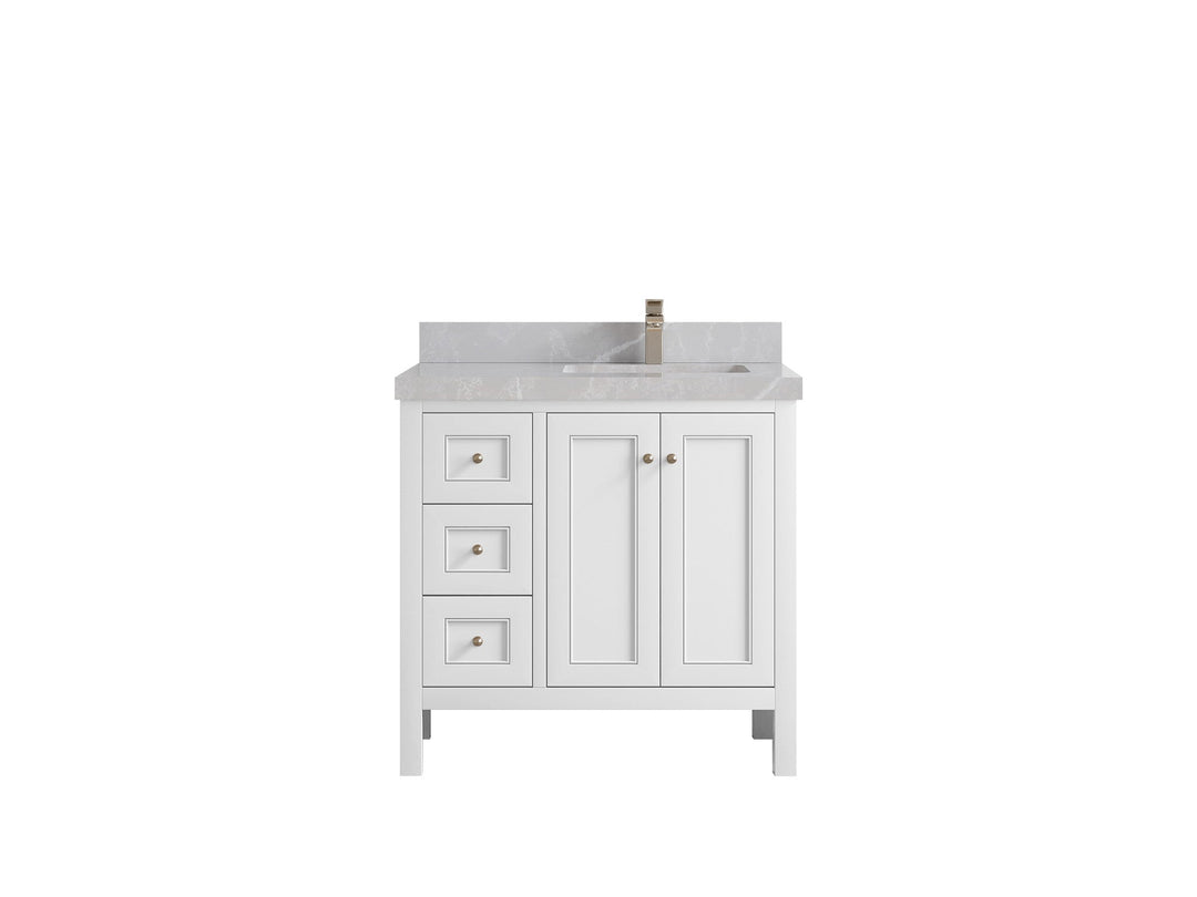 Nashville 36 in. W x 22 in. D Right Offset Sink Bathroom Vanity - Willow Bath and Vanity