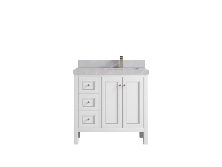 Nashville 36 in. W x 22 in. D Right Offset Sink Bathroom Vanity - photo 47