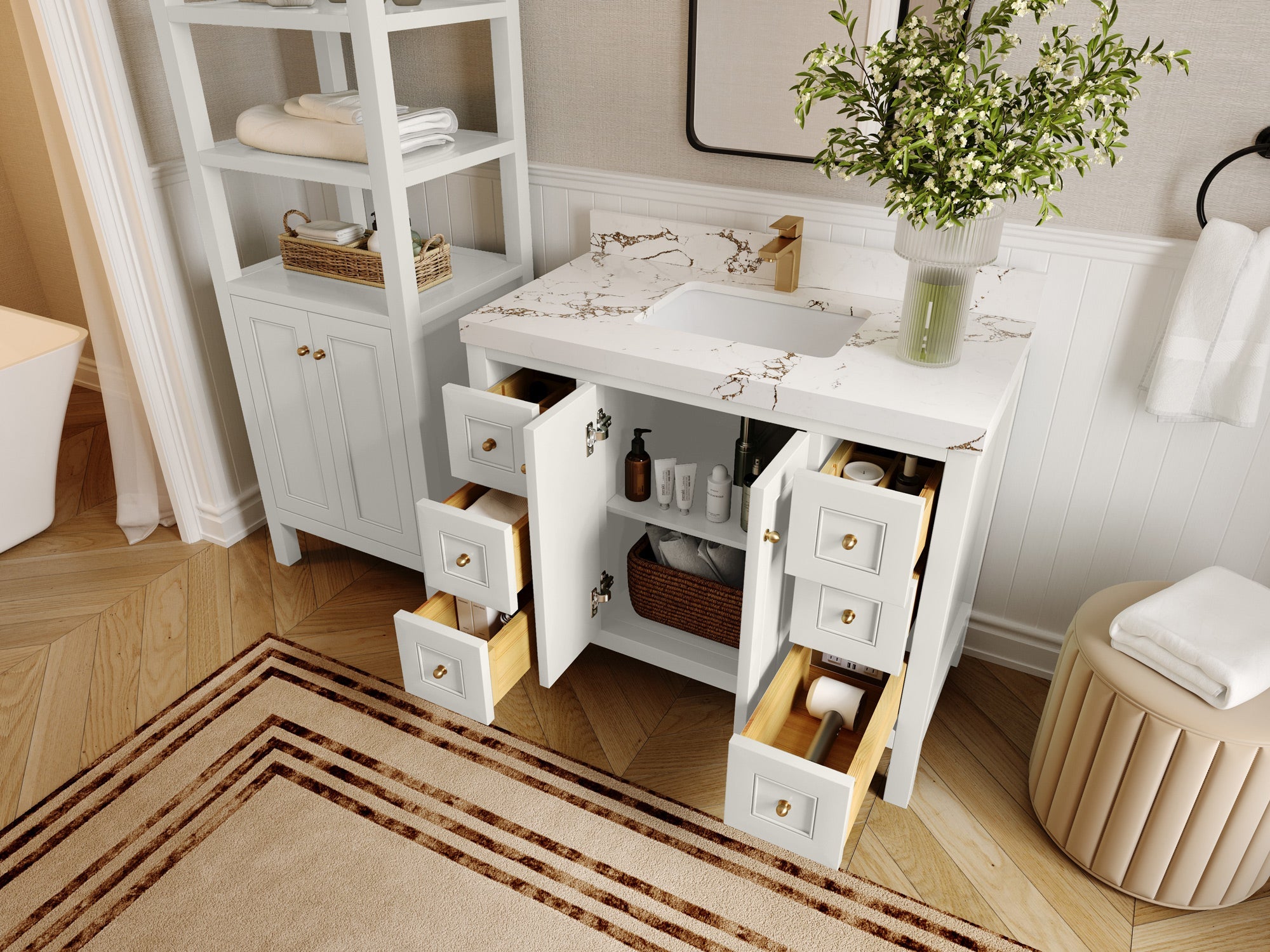 Nashville 42 in. W x 22 in. D Single Sink Bathroom Vanity - Willow Bath and Vanity