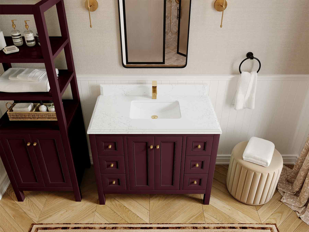 Nashville 42 in. W x 22 in. D Single Sink Bathroom Vanity - Willow Bath and Vanity