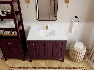 Nashville 42 in. W x 22 in. D Single Sink Bathroom Vanity - Willow Bath and Vanity