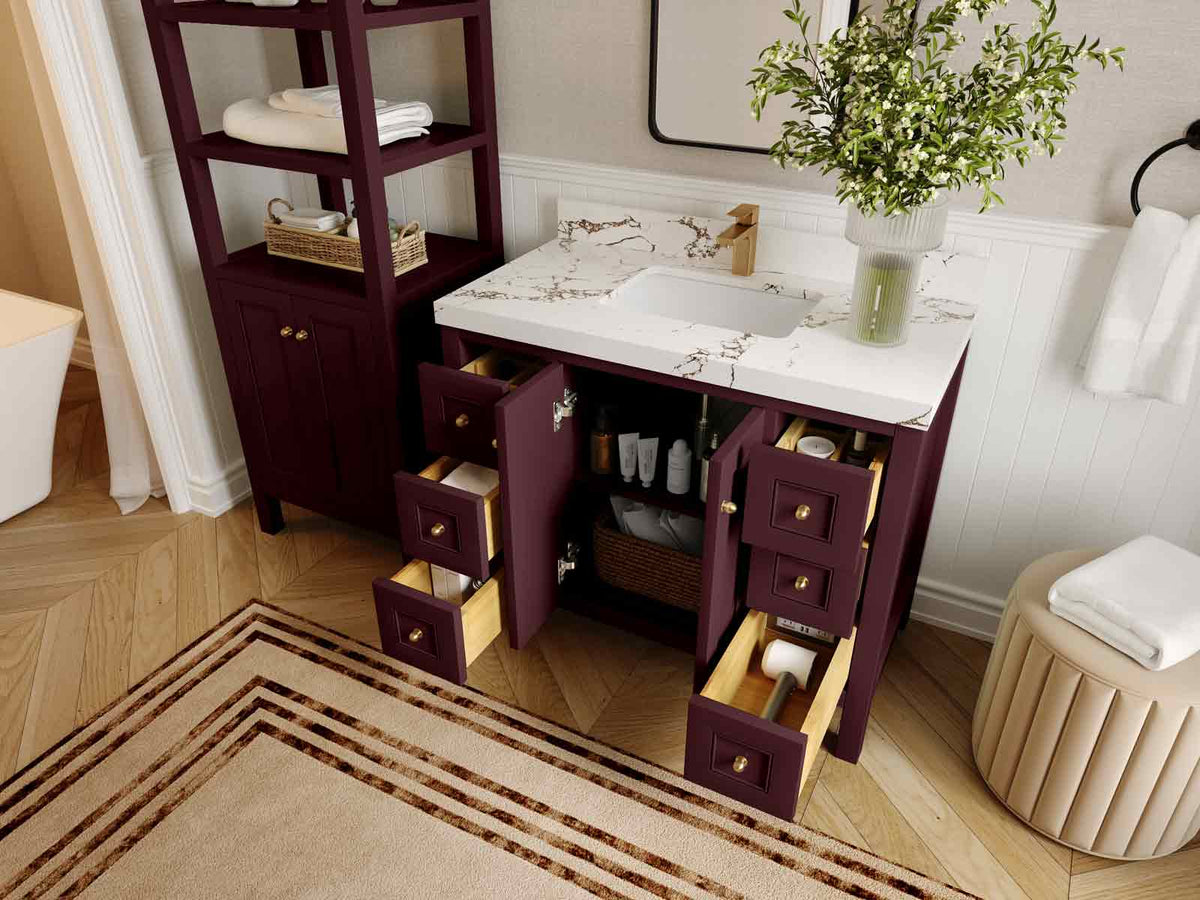 Nashville 42 in. W x 22 in. D Single Sink Bathroom Vanity - Willow Bath and Vanity