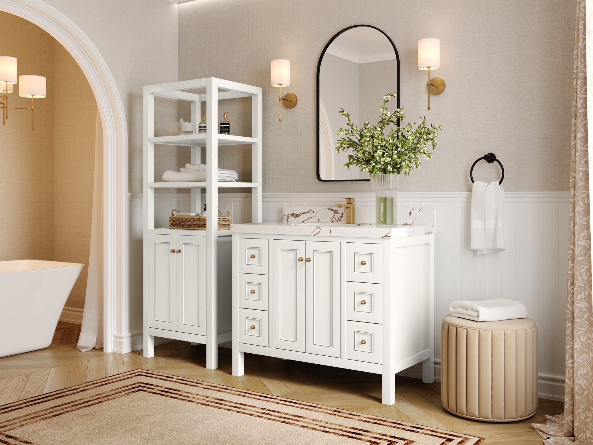Nashville 42 in. W x 22 in. D Single Sink Bathroom Vanity - Willow Bath and Vanity
