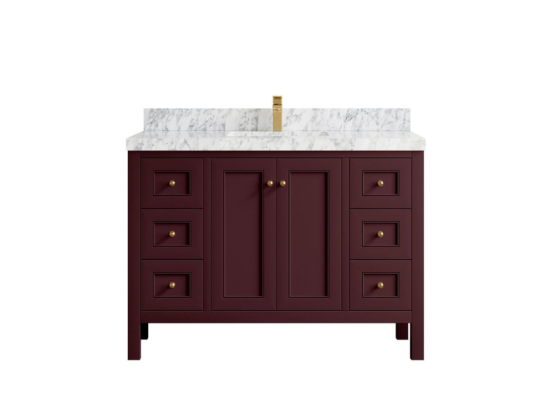 Nashville 48 in. W x 22 in. D Single Sink Bathroom Vanity | 
              
                Burgundy
                
                  
             - NAS_BGD_BRS_48S - photo №13
