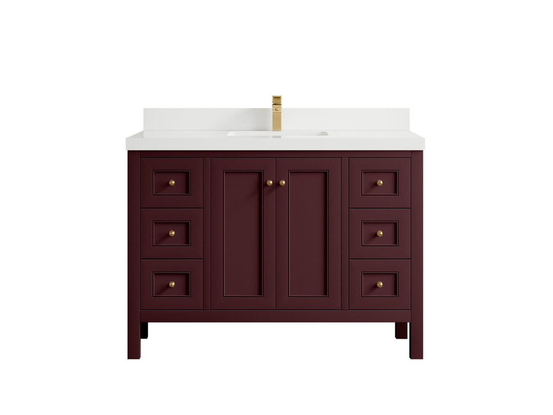 Nashville 48 in. W x 22 in. D Single Sink Bathroom Vanity | 
              
                Burgundy
                
                  
             - NAS_BGD_BRS_48S - photo №49
