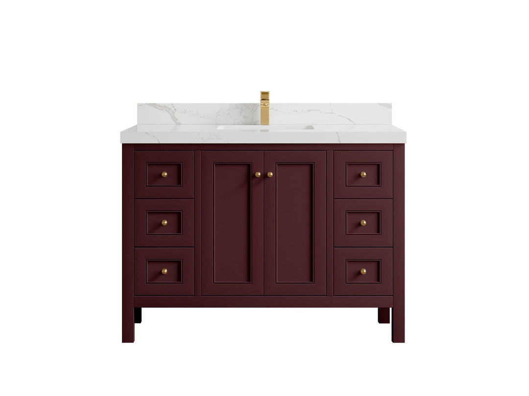 Nashville 48 in. W x 22 in. D Single Sink Bathroom Vanity | 
              
                Burgundy
                
                  
             - NAS_BGD_BRS_48S - photo №21
