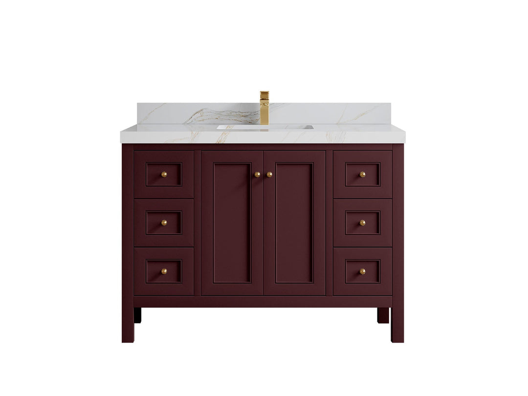 Nashville 48 in. W x 22 in. D Single Sink Bathroom Vanity | 
              
                Burgundy
                
                  
             - NAS_BGD_BRS_48S - photo №27