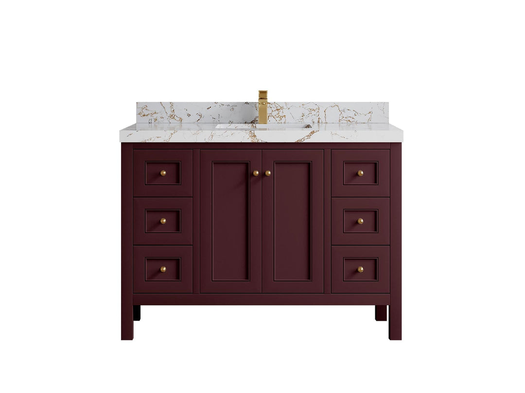 Nashville 48 in. W x 22 in. D Single Sink Bathroom Vanity | 
              
                Burgundy
                
                  
             - NAS_BGD_BRS_48S - photo №43