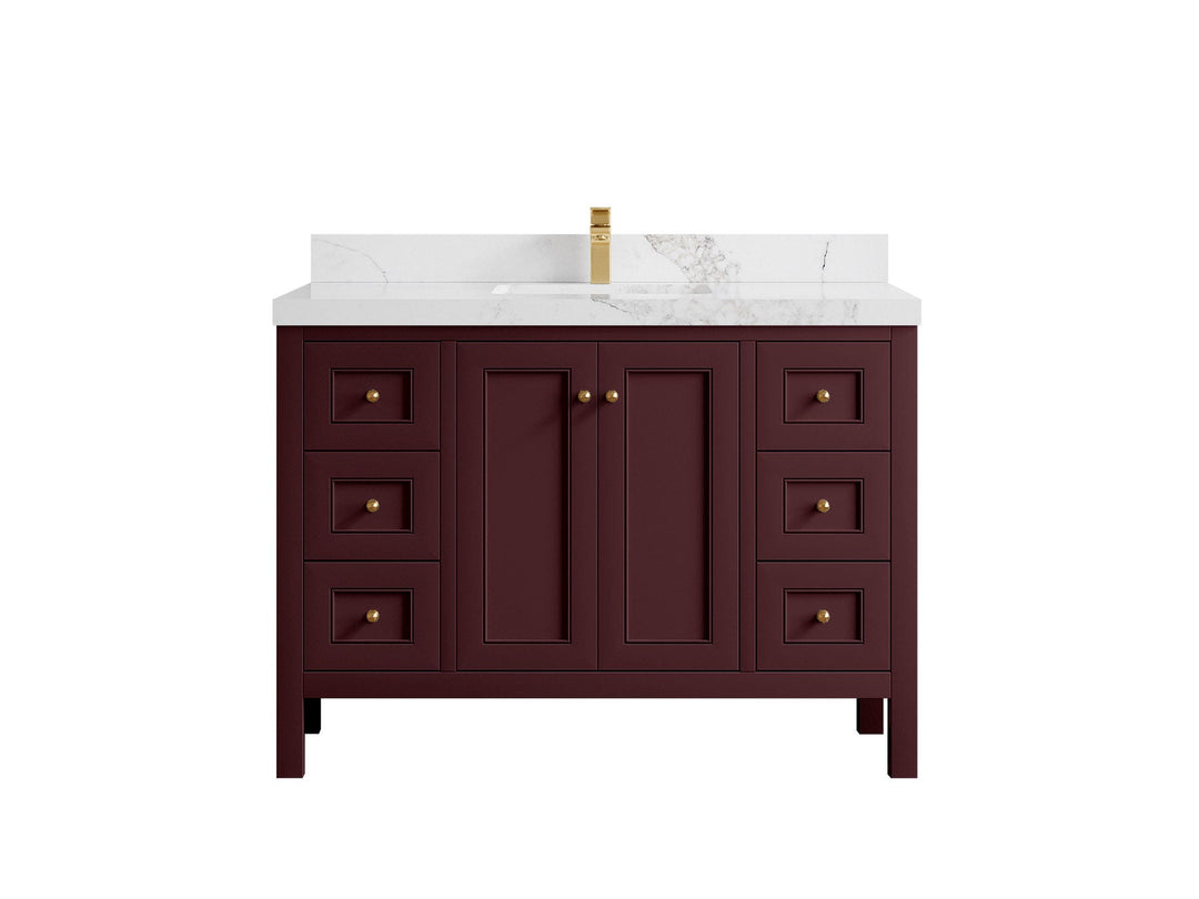 Nashville 48 in. W x 22 in. D Single Sink Bathroom Vanity | 
              
                Burgundy
                
                  
             - NAS_BGD_BRS_48S - photo №23