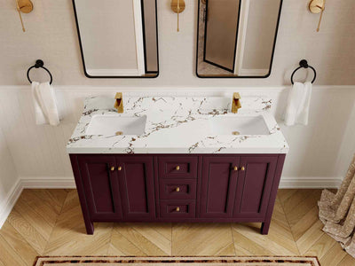 Nashville 60 in. W x 22 in. D Double Sink Bathroom Vanity - Willow Bath and Vanity