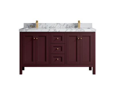 Nashville 60 in. W x 22 in. D Double Sink Bathroom Vanity - Willow Bath and Vanity