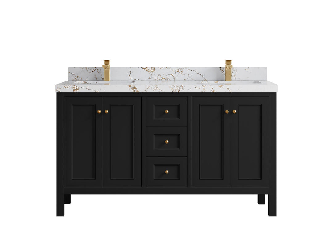 Nashville 60 in. W x 22 in. D Double Sink Bathroom Vanity - Willow Bath and Vanity