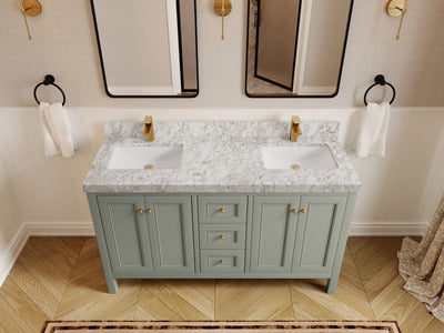 Nashville 60 in. W x 22 in. D Double Sink Bathroom Vanity - Willow Bath and Vanity