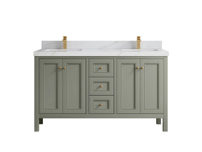 Nashville 60 in. W x 22 in. D Double Sink Bathroom Vanity - Willow Bath and Vanity