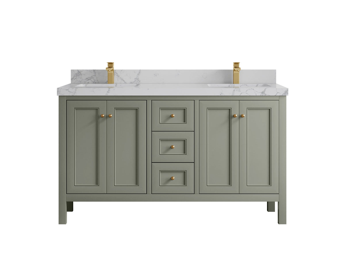 Nashville 60 in. W x 22 in. D Double Sink Bathroom Vanity - Willow Bath and Vanity