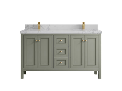 Nashville 60 in. W x 22 in. D Double Sink Bathroom Vanity - Willow Bath and Vanity