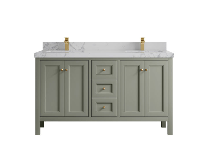 Nashville 60 in. W x 22 in. D Double Sink Bathroom Vanity - photo 13