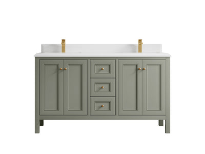 Nashville 60 in. W x 22 in. D Double Sink Bathroom Vanity - Willow Bath and Vanity