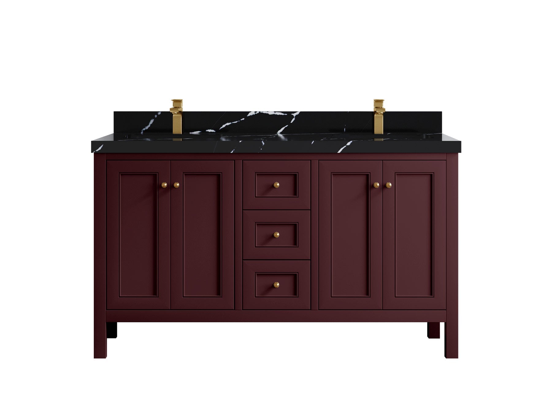 Nashville 60 in. W x 22 in. D Double Sink Bathroom Vanity - Willow Bath and Vanity
