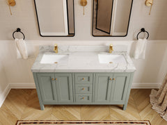 Nashville 60 in. W x 22 in. D Double Sink Bathroom Vanity - photo 12