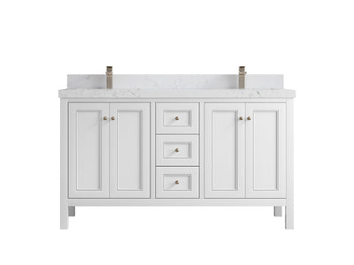 Nashville 60 in. W x 22 in. D Double Sink Bathroom Vanity - Willow Bath and Vanity