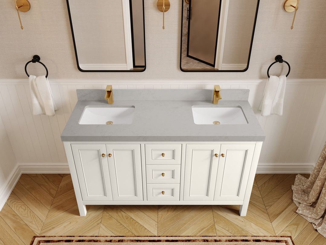 Nashville 60 in. W x 22 in. D Double Sink Bathroom Vanity - Willow Bath and Vanity