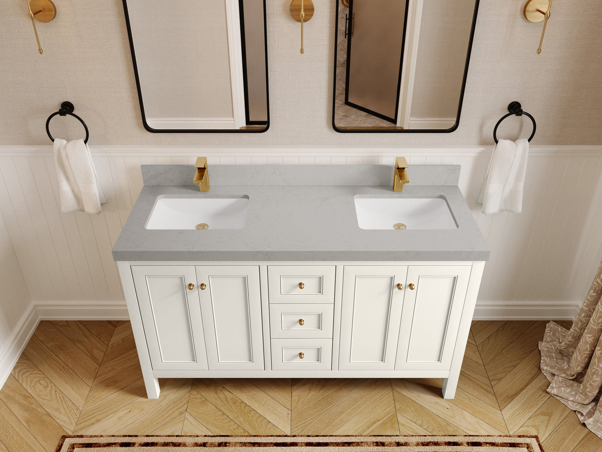 Nashville 60 in. W x 22 in. D Double Sink Bathroom Vanity - Willow Bath and Vanity