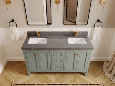 Nashville 60 in. W x 22 in. D Double Sink Bathroom Vanity - Willow Bath and Vanity