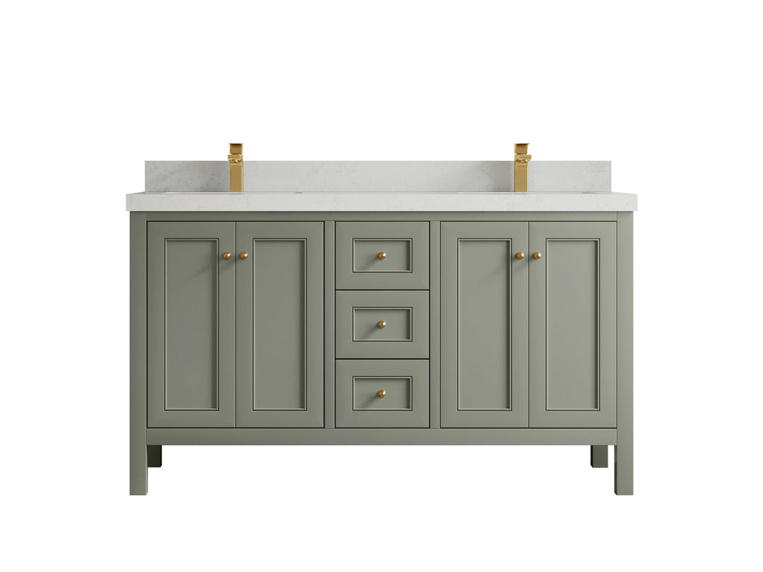 Nashville 60 in. W x 22 in. D Double Sink Bathroom Vanity - Willow Bath and Vanity