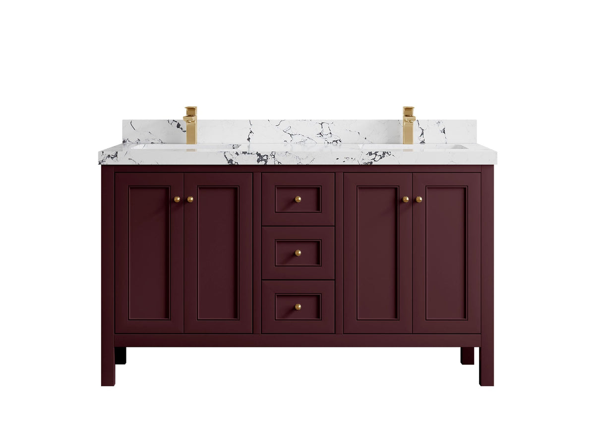 Nashville 60 in. W x 22 in. D Double Sink Bathroom Vanity - Willow Bath and Vanity