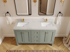 Nashville 60 in. W x 22 in. D Double Sink Bathroom Vanity - photo 22