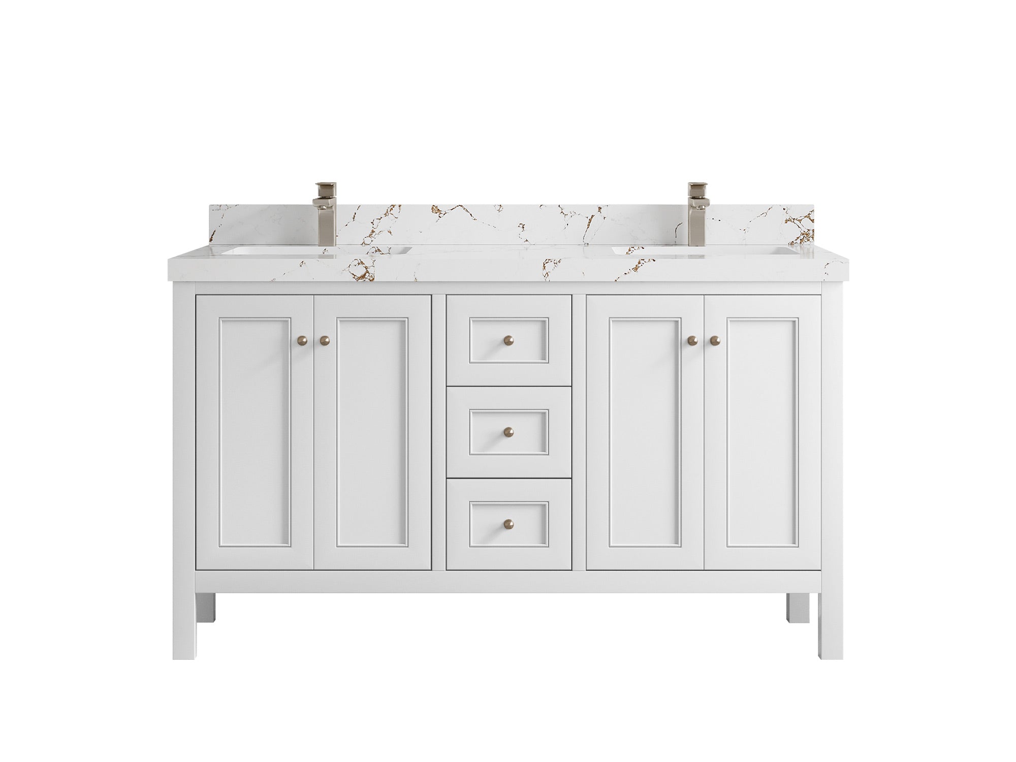 Nashville 60 in. W x 22 in. D Double Sink Bathroom Vanity - Willow Bath and Vanity