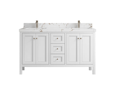 Nashville 60 in. W x 22 in. D Double Sink Bathroom Vanity - Willow Bath and Vanity