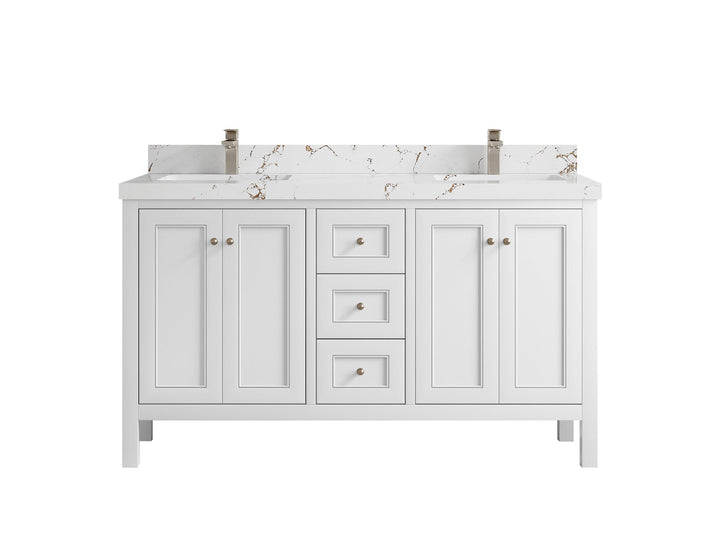 Nashville 60 in. W x 22 in. D Double Sink Bathroom Vanity - photo 1