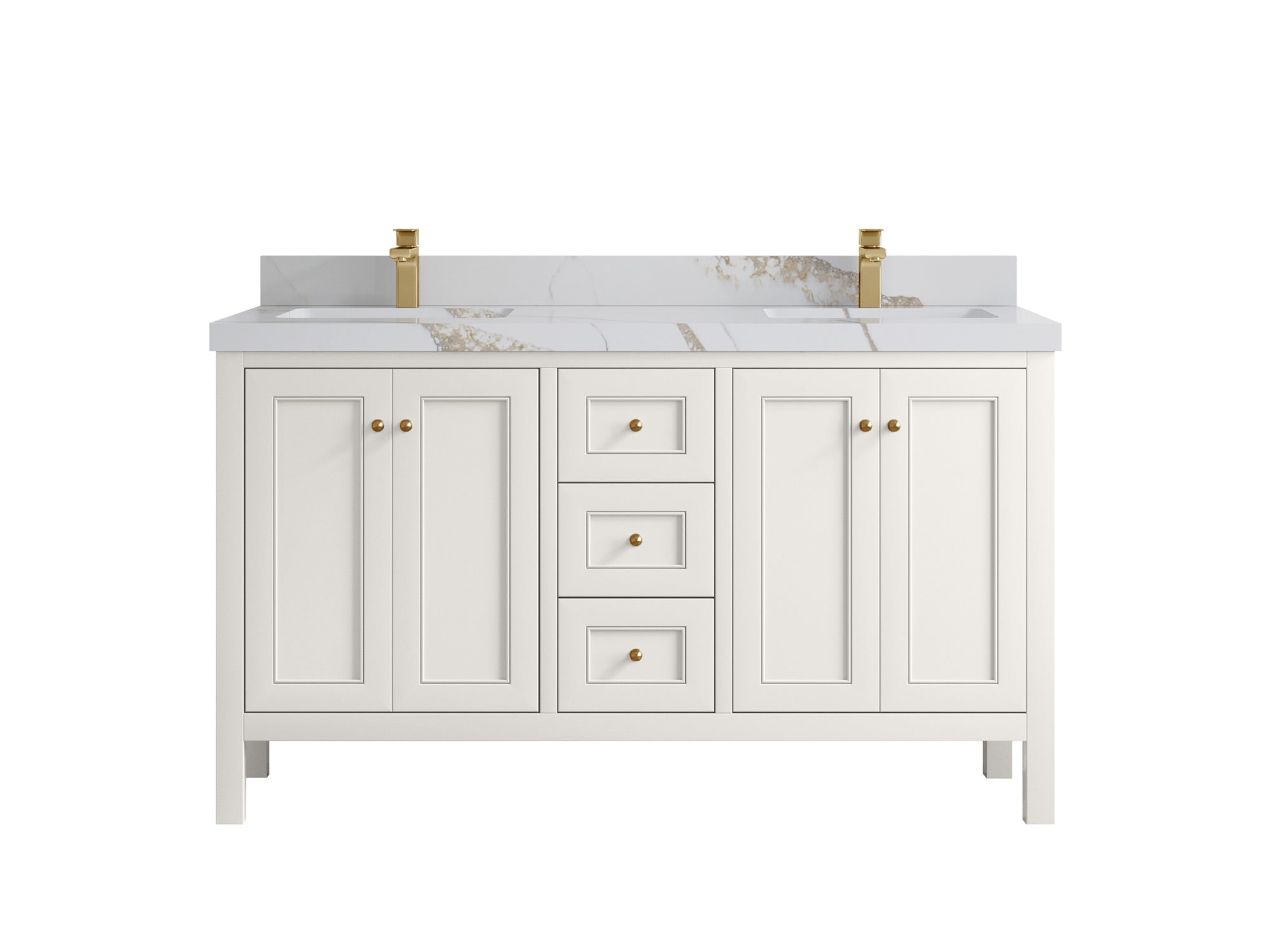 Nashville 60 in. W x 22 in. D Double Sink Bathroom Vanity - Willow Bath and Vanity